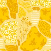 Seamless geometric pattern with bee. Modern abstract honey design. vector