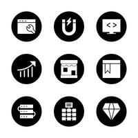 Set of Vector SEO Search Engine Optimization Icons