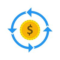 Icono de Vector de flujo de dinero