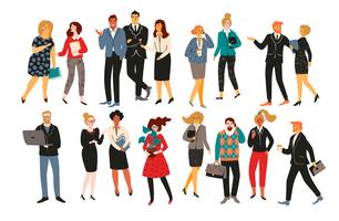 Vectior illustration of office people. Office workers, businessmen, managers. vector