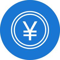 icono de vector de yen