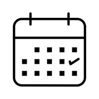 Icono de Vector de calendario de negocios