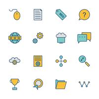 Set of Vector SEO Search Engine Optimization Icons