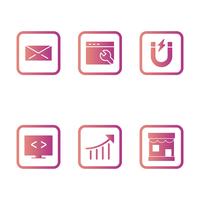 Set of Vector SEO Search Engine Optimization Icons