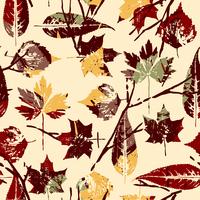 Abstract autumn seamless pattern with leaves. vector