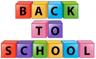 Back to school on square boxes vector