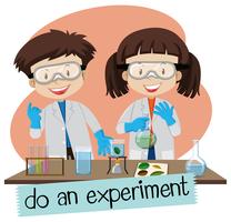 Scientist Doing Experiment in Laboratory vector
