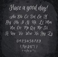 Vector illustration of chalked alphabet.