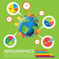 Una infografía de la tierra. vector