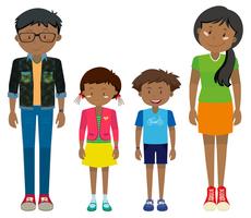 Adult and children standing together vector