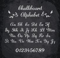 Vector illustration of chalked alphabet