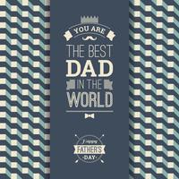Happy Father s Day Card In Retro Style.  vector