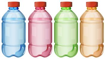 Bottles of safe drinking water vector