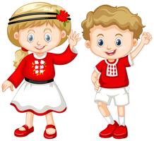 Boy and girl from Ukraine vector