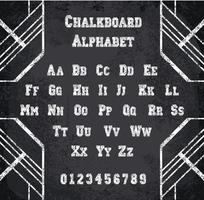 Ilustración de vector de alfabeto con tiza