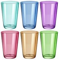 Clear drinking glasses vector