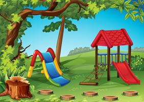 Playground in the park vector