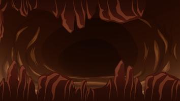 A mystery dark cave vector