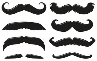 Different types of mustache vector