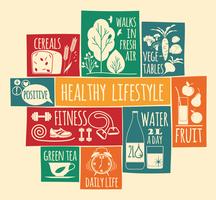 Vector illustration of Healthy lifestyle.