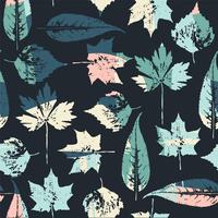 Abstract seamless pattern with leaves. vector