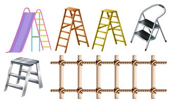 Different types of ladders vector