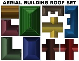 Aerial building roof set vector