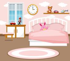 A cute girl bedroom background vector