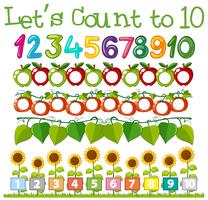 Math Count Number Template vector