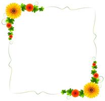 A colourful floral border vector