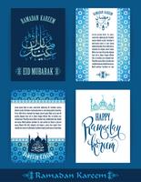 Ramadan Kareem. Conjunto de plantillas de diseño de Ramadán. vector