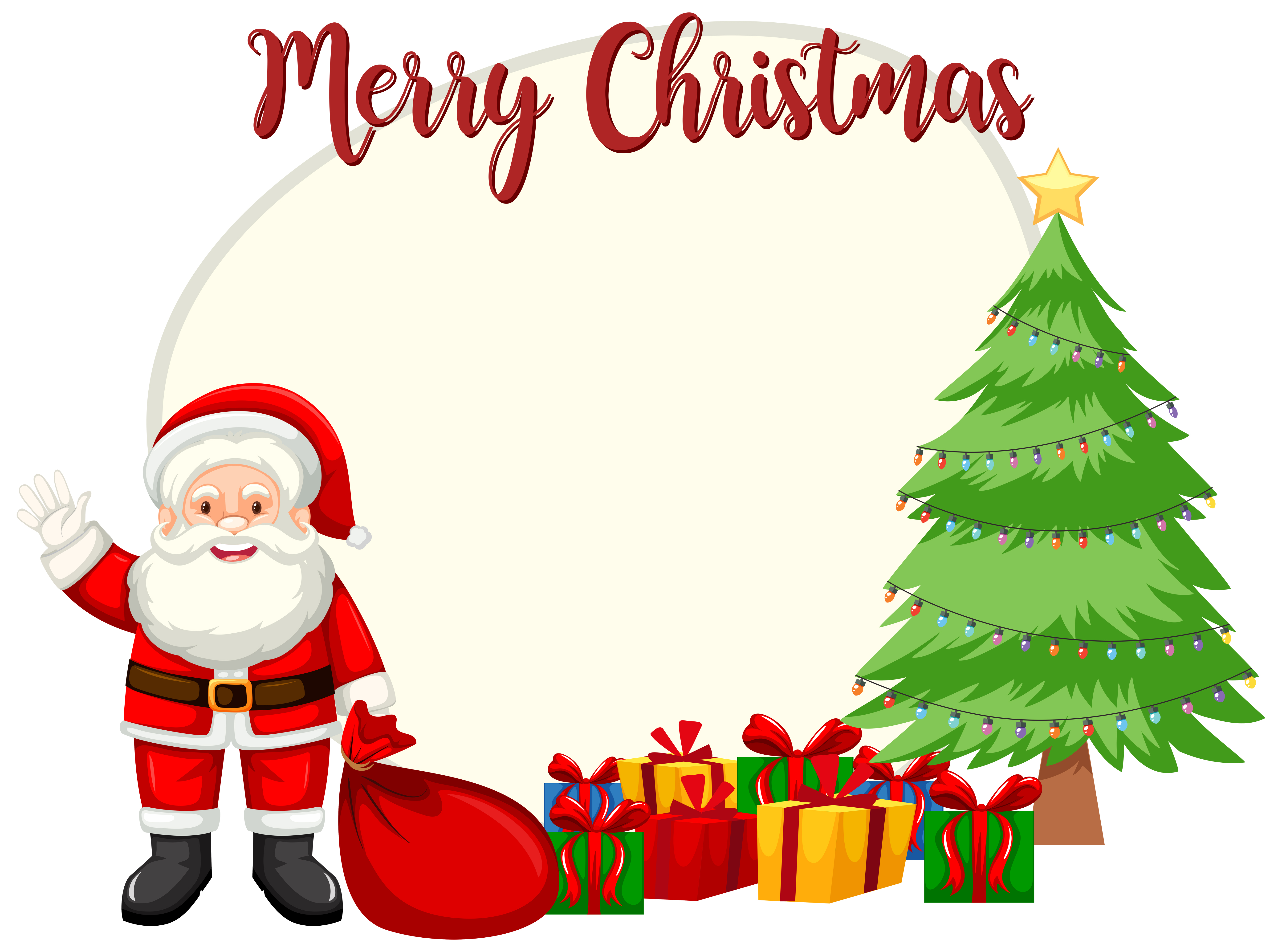 Merry Christmas Card Template Download Free Vectors Clipart Graphics Vector Art