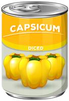 A Can of Capsicum on Whate Background