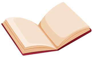 Open book on white background vector
