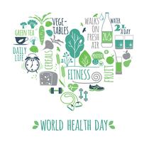 World health day vector illustration.