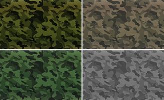 Patrón de camuflaje con temática militar. vector