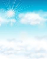 Backgroud design with bright blue sky vector