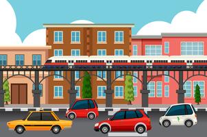 Modern town transportation systems vector