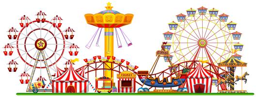 A Panorama of Fun Fair vector