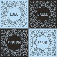 Vector outline frames and badges.