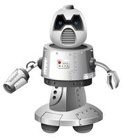 A Modern Robot on White Background vector