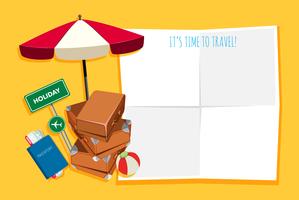 Travel object in banner vector