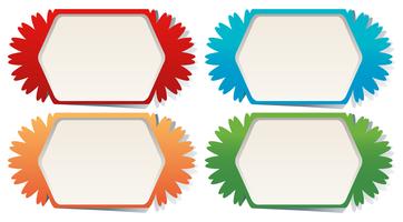 Label templates in four colors vector