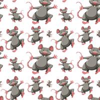 Seamless background with many rats vector