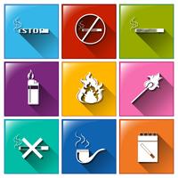 Icons for no smoking vector