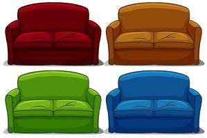 Set of sofa vector