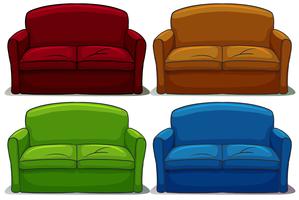 Conjunto de sofa vector