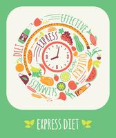 Vector illustration of Express Diet. 