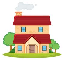 A two storey house vector