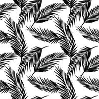 Seamless exotic pattern with palm leaves. vector
